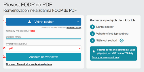 Jak převést FODP souborů online na PDF